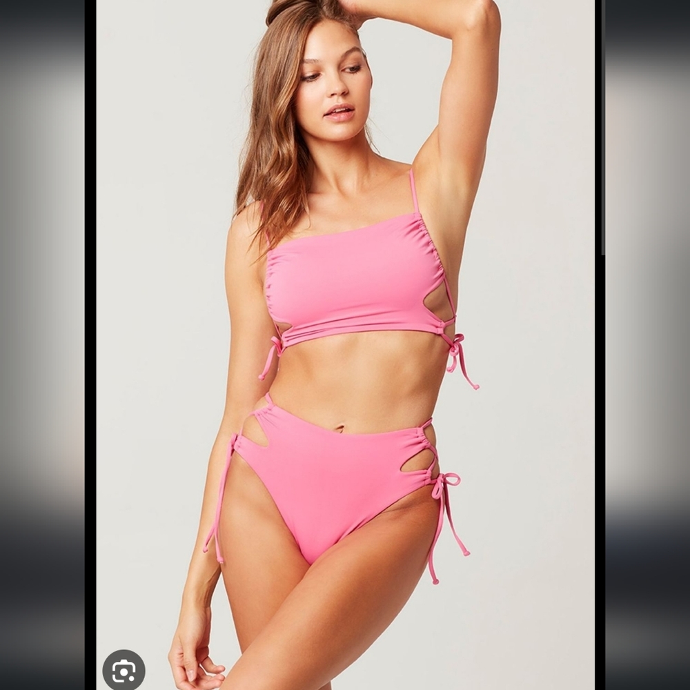 L*SPACE Pink Bikini Set XS